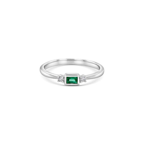 "Emerald & Diamond Trilogy Ring, luxury jewelry, fine gemstones, elegant accessories, precious gemstones, anniversary gift, special occasion jewelry, statement piece, sparkling emerald, brilliant diamonds, three-stone ring, exquisite craftsmanship, timeless design, high-quality gemstones, stunning jewelry, symbol of love and commitment."